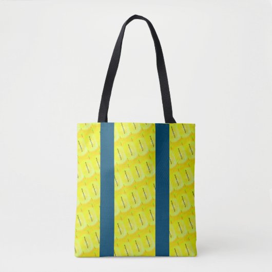 MODERN abstract tekenen in blauw zwart geel Tote Bag (Voorkant)