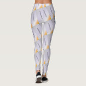 MODERN abstract tekenen in blauw zwart oranje grij Leggings (Achterkant)