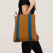 MODERN abstract tekenen in blauw zwart sinaasappel Tote Bag (Dichtbij)