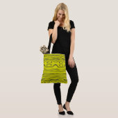 MODERN abstract tekenen in diep-zwart-geel- Tote Bag (Op model)