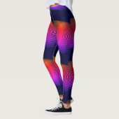 MODERN abstract tekenen in diepblauw-roze-mozaïek Leggings (Links)