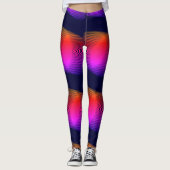 MODERN abstract tekenen in diepblauw-roze-mozaïek Leggings (Voorkant)