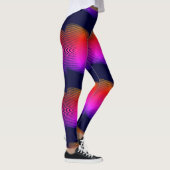 MODERN abstract tekenen in diepblauw-roze-mozaïek Leggings (Rechts)