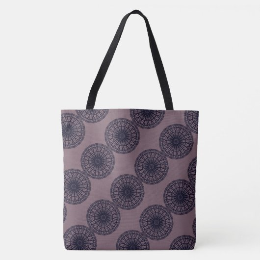 MODERN abstract tekenen in-diepe blauw-diepe roze# Tote Bag (Voorkant)