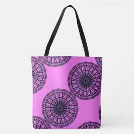 MODERN abstract tekenen in diepe blauw-roze kleur: Tote Bag