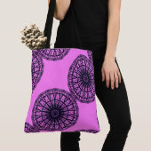 MODERN abstract tekenen in diepe blauw-roze kleur: Tote Bag (Dichtbij)