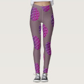 MODERN abstract tekenen in diepe kleur: #7D616C-ro Leggings (Voorkant)