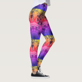MODERN abstract tekenen in geel-blauw-roze-mozaïek Leggings (Rechts)
