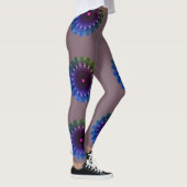 MODERN abstract tekenen in kleur: #7D616C-blauw-ro Leggings (Rechts)