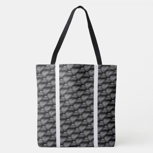 MODERN abstract tekenen in licht grijs zwart Tote Bag (Voorkant)