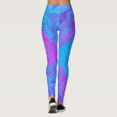 MODERN abstract tekenen in lichtblauw-roze Leggings (Achterkant)