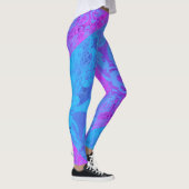 MODERN abstract tekenen in lichtblauw-roze Leggings (Rechts)