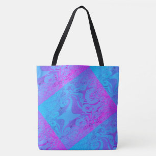 MODERN abstract tekenen in lichtblauw-roze Tote Bag