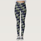 MODERN abstract tekenen in lichtgeel grijs zwart Leggings (Voorkant)