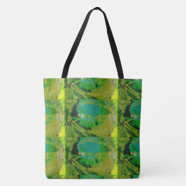 MODERN abstract tekenen in lichtgeel-groen- Tote Bag