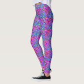 MODERN abstract tekenen in lichtroze-paars-blauw Leggings (Links)