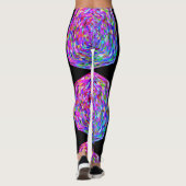 MODERN abstract tekenen in lichtroze-zwart-blauw Leggings (Achterkant)