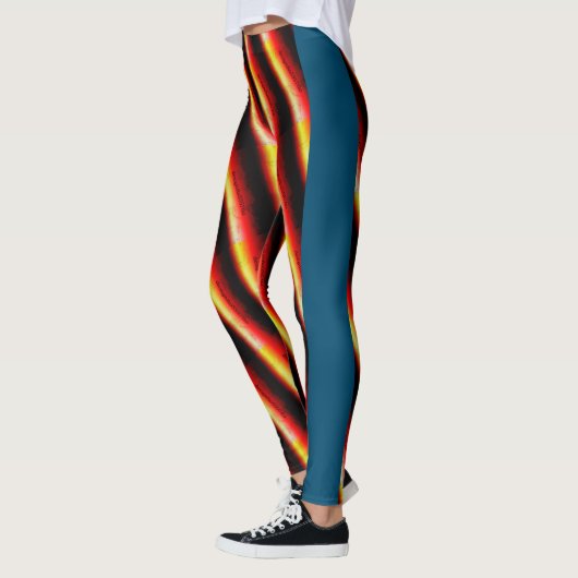 MODERN abstract tekenen in rood blauw zwart geel Leggings (Links)