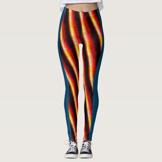 MODERN abstract tekenen in rood blauw zwart geel Leggings (Voorkant)