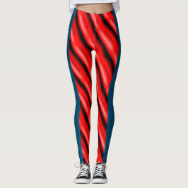 MODERN abstract tekenen in rood blauw zwart Leggings