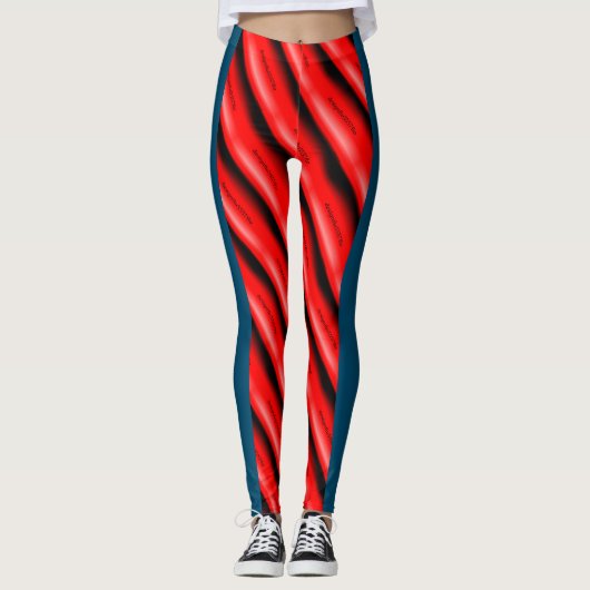MODERN abstract tekenen in rood blauw zwart Leggings (Voorkant)