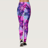 MODERN abstract tekenen in rood-diep blauw-roze Leggings (Achterkant)