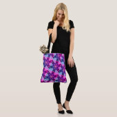 MODERN abstract tekenen in rood-diep blauw-roze Ta Tote Bag (Op model)