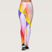 MODERN abstract tekenen in roze-geel-blauw-rood Leggings (Achterkant)