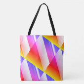 MODERN abstract tekenen in roze-geel-blauw-rood Tote Bag (Voorkant)