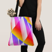 MODERN abstract tekenen in roze-geel-blauw-rood Tote Bag (Dichtbij)