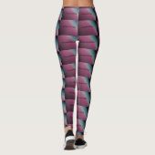 MODERN abstract tekenen in wit blauwgroen blauw pa Leggings (Achterkant)