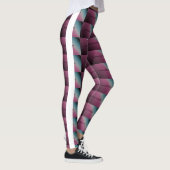 MODERN abstract tekenen in wit blauwgroen blauw pa Leggings (Rechts)