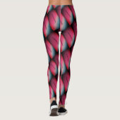 MODERN abstract tekenen in wit blauwgroen blauw ro Leggings (Achterkant)