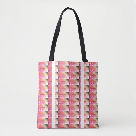 MODERN abstract tekenen in wit lichtrood Tote Bag (Voorkant)