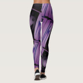 MODERN abstract tekenen in zwart-blauw-paars Leggings (Achterkant)