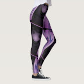 MODERN abstract tekenen in zwart-blauw-paars Leggings (Rechts)
