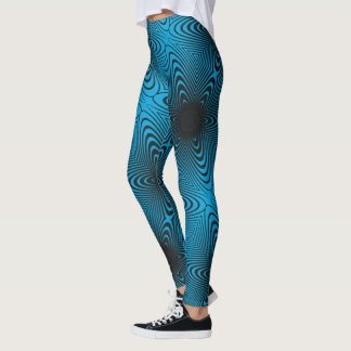 MODERN abstract tekenen in zwart-blauwgroen blauw- Leggings