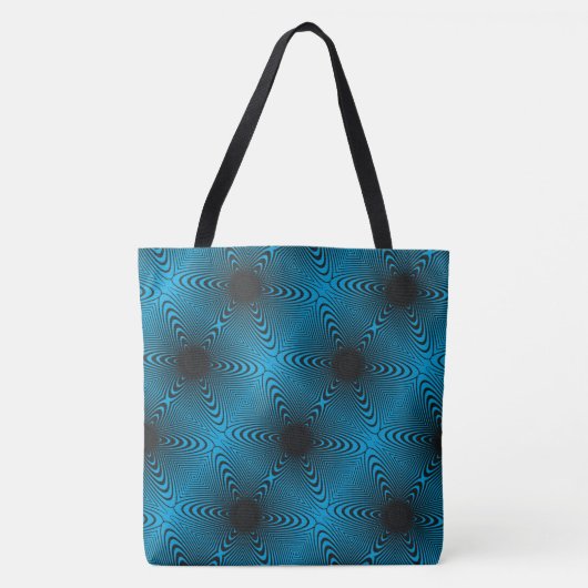 MODERN abstract tekenen in zwart-blauwgroen blauw- Tote Bag (Voorkant)