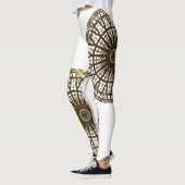 MODERN abstract tekenen in zwart-wit-goud Leggings (Links)