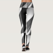 MODERN abstract tekenen in zwart-wit-grijs Leggings (Achterkant)