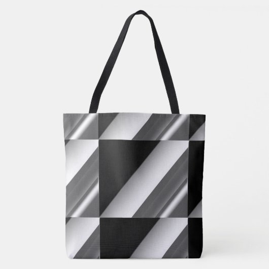 MODERN abstract tekenen in zwart-wit-grijs Tote Bag (Voorkant)