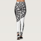 MODERN abstract tekenen in zwart-wit Leggings (Achterkant)