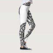 MODERN abstract tekenen in zwart-wit Leggings (Rechts)