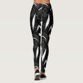 MODERN abstract tekenen in zwart-wit-mozaïek Leggings (Achterkant)