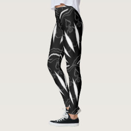 MODERN abstract tekenen in zwart-wit-mozaïek Leggings