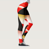 MODERN abstract tekenen in zwart-wit-rood-geel Leggings (Rechts)