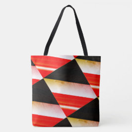 MODERN abstract tekenen in zwart-wit-rood-geel Tote Bag