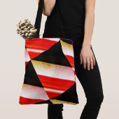 MODERN abstract tekenen in zwart-wit-rood-geel Tote Bag (Dichtbij)