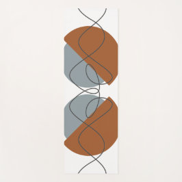 Modern Abstract Terracotta en Gray - Dancer Yogamat