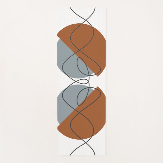 Modern Abstract Terracotta en Gray - Dancer Yogamat (Voorkant)